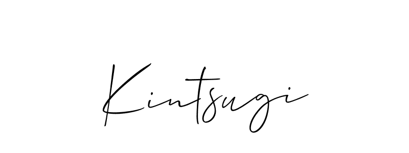 You should practise on your own different ways (Allison_Script) to write your name (Kintsugi) in signature. don't let someone else do it for you. Kintsugi signature style 2 images and pictures png
