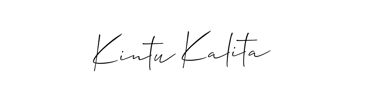 if you are searching for the best signature style for your name Kintu Kalita. so please give up your signature search. here we have designed multiple signature styles  using Allison_Script. Kintu Kalita signature style 2 images and pictures png