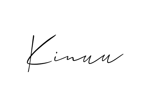 Use a signature maker to create a handwritten signature online. With this signature software, you can design (Allison_Script) your own signature for name Kinuu. Kinuu signature style 2 images and pictures png