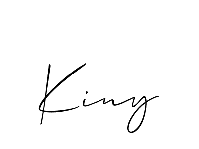 Make a short Kiny signature style. Manage your documents anywhere anytime using Allison_Script. Create and add eSignatures, submit forms, share and send files easily. Kiny signature style 2 images and pictures png