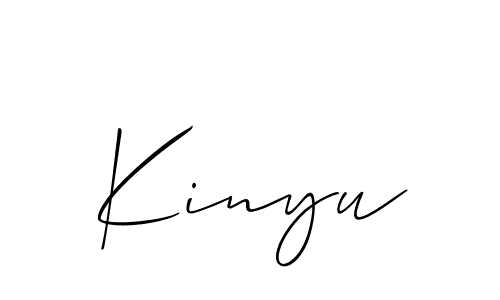 Make a beautiful signature design for name Kinyu. With this signature (Allison_Script) style, you can create a handwritten signature for free. Kinyu signature style 2 images and pictures png