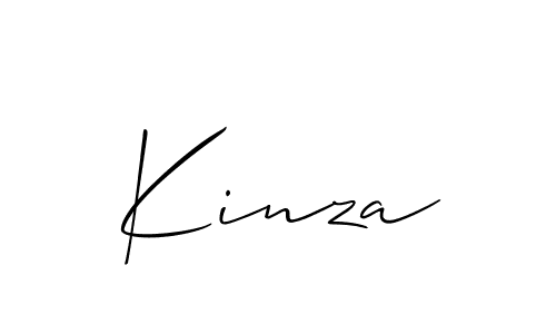 How to make Kinza signature? Allison_Script is a professional autograph style. Create handwritten signature for Kinza name. Kinza signature style 2 images and pictures png