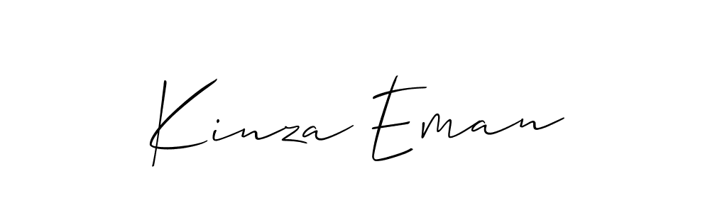 How to make Kinza Eman signature? Allison_Script is a professional autograph style. Create handwritten signature for Kinza Eman name. Kinza Eman signature style 2 images and pictures png