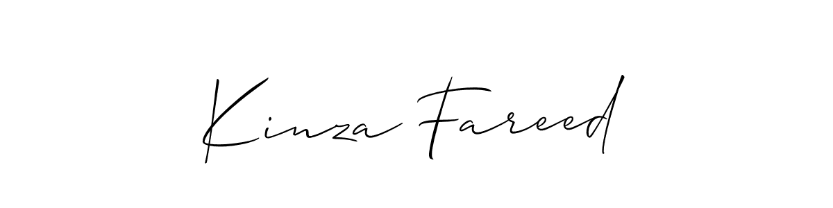 The best way (Allison_Script) to make a short signature is to pick only two or three words in your name. The name Kinza Fareed include a total of six letters. For converting this name. Kinza Fareed signature style 2 images and pictures png