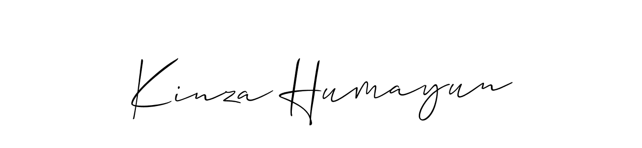 You should practise on your own different ways (Allison_Script) to write your name (Kinza Humayun) in signature. don't let someone else do it for you. Kinza Humayun signature style 2 images and pictures png