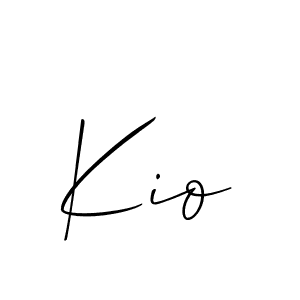 How to make Kio signature? Allison_Script is a professional autograph style. Create handwritten signature for Kio name. Kio signature style 2 images and pictures png