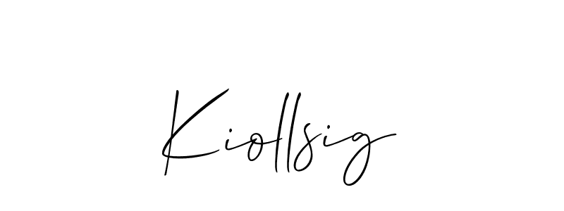 You should practise on your own different ways (Allison_Script) to write your name (Kiollsig) in signature. don't let someone else do it for you. Kiollsig signature style 2 images and pictures png