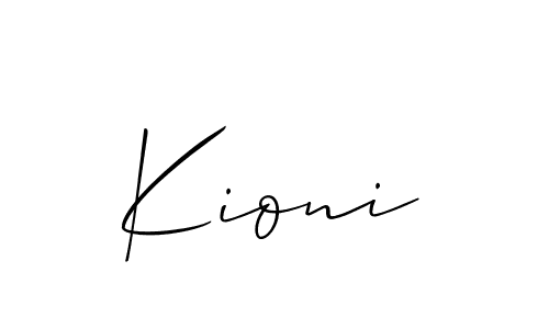 Design your own signature with our free online signature maker. With this signature software, you can create a handwritten (Allison_Script) signature for name Kioni. Kioni signature style 2 images and pictures png