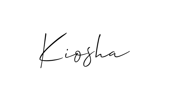 Allison_Script is a professional signature style that is perfect for those who want to add a touch of class to their signature. It is also a great choice for those who want to make their signature more unique. Get Kiosha name to fancy signature for free. Kiosha signature style 2 images and pictures png