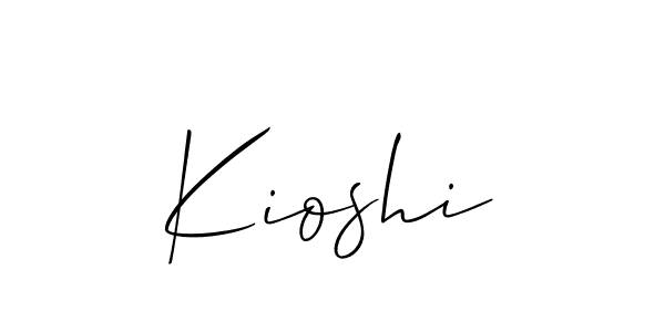 How to make Kioshi signature? Allison_Script is a professional autograph style. Create handwritten signature for Kioshi name. Kioshi signature style 2 images and pictures png