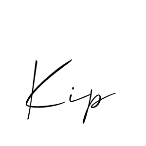 How to make Kip signature? Allison_Script is a professional autograph style. Create handwritten signature for Kip name. Kip signature style 2 images and pictures png