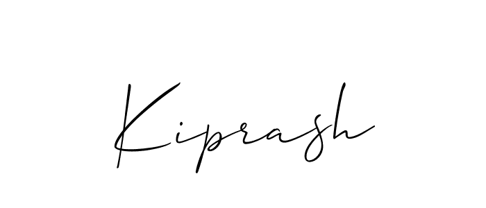 How to make Kiprash name signature. Use Allison_Script style for creating short signs online. This is the latest handwritten sign. Kiprash signature style 2 images and pictures png