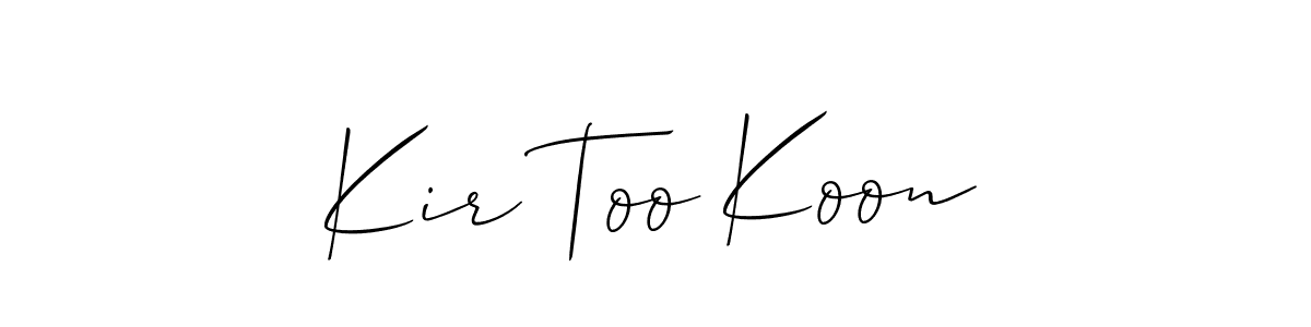 It looks lik you need a new signature style for name Kir Too Koon. Design unique handwritten (Allison_Script) signature with our free signature maker in just a few clicks. Kir Too Koon signature style 2 images and pictures png