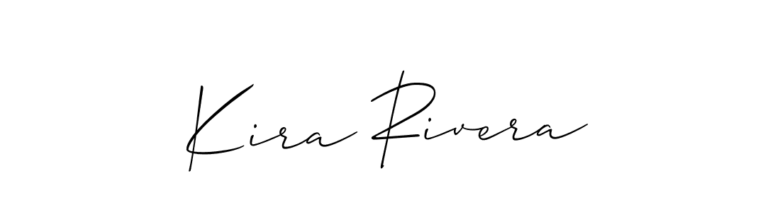 Use a signature maker to create a handwritten signature online. With this signature software, you can design (Allison_Script) your own signature for name Kira Rivera. Kira Rivera signature style 2 images and pictures png