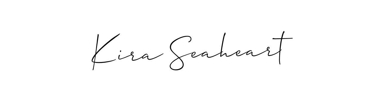 Allison_Script is a professional signature style that is perfect for those who want to add a touch of class to their signature. It is also a great choice for those who want to make their signature more unique. Get Kira Seaheart name to fancy signature for free. Kira Seaheart signature style 2 images and pictures png