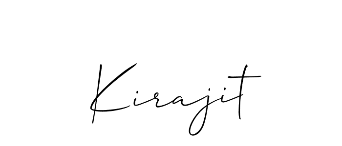if you are searching for the best signature style for your name Kirajit. so please give up your signature search. here we have designed multiple signature styles  using Allison_Script. Kirajit signature style 2 images and pictures png