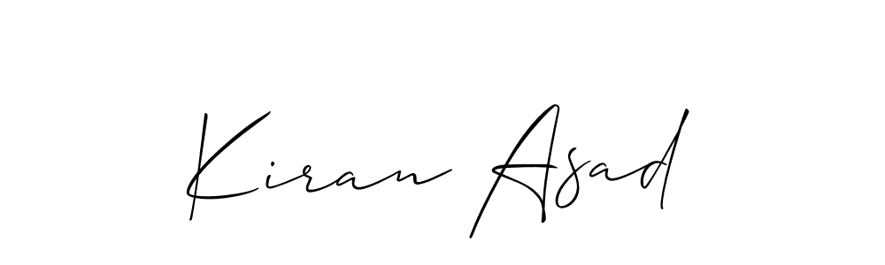 Use a signature maker to create a handwritten signature online. With this signature software, you can design (Allison_Script) your own signature for name Kiran Asad. Kiran Asad signature style 2 images and pictures png