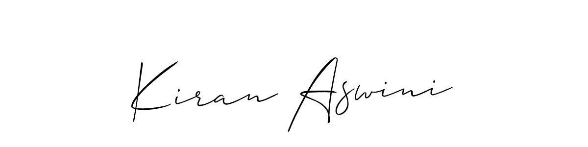 Best and Professional Signature Style for Kiran Aswini. Allison_Script Best Signature Style Collection. Kiran Aswini signature style 2 images and pictures png