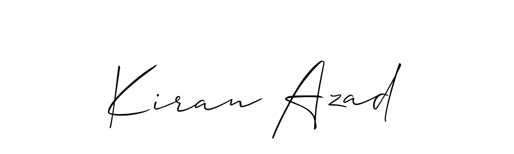 Create a beautiful signature design for name Kiran Azad. With this signature (Allison_Script) fonts, you can make a handwritten signature for free. Kiran Azad signature style 2 images and pictures png