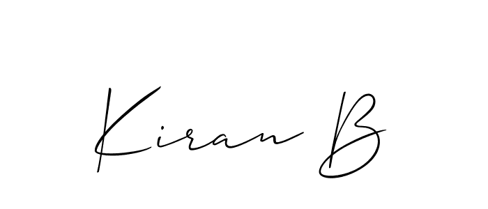 Also You can easily find your signature by using the search form. We will create Kiran B name handwritten signature images for you free of cost using Allison_Script sign style. Kiran B signature style 2 images and pictures png