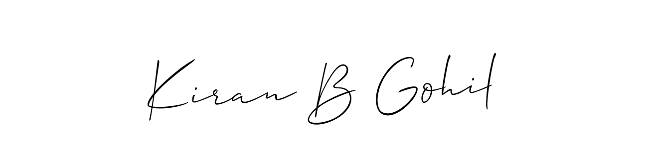 How to Draw Kiran B Gohil signature style? Allison_Script is a latest design signature styles for name Kiran B Gohil. Kiran B Gohil signature style 2 images and pictures png