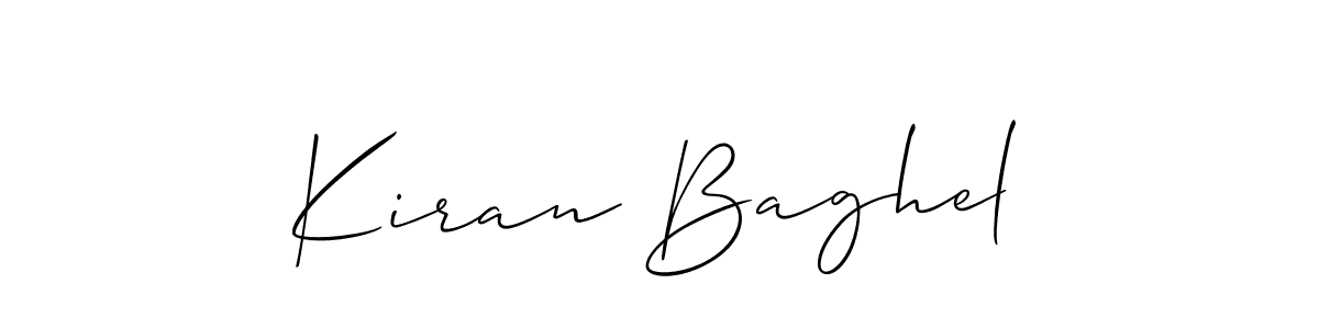 How to make Kiran Baghel name signature. Use Allison_Script style for creating short signs online. This is the latest handwritten sign. Kiran Baghel signature style 2 images and pictures png