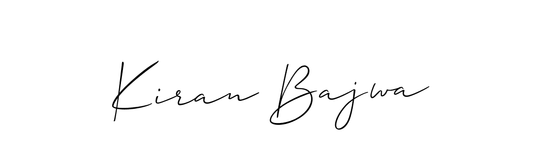 How to make Kiran Bajwa signature? Allison_Script is a professional autograph style. Create handwritten signature for Kiran Bajwa name. Kiran Bajwa signature style 2 images and pictures png