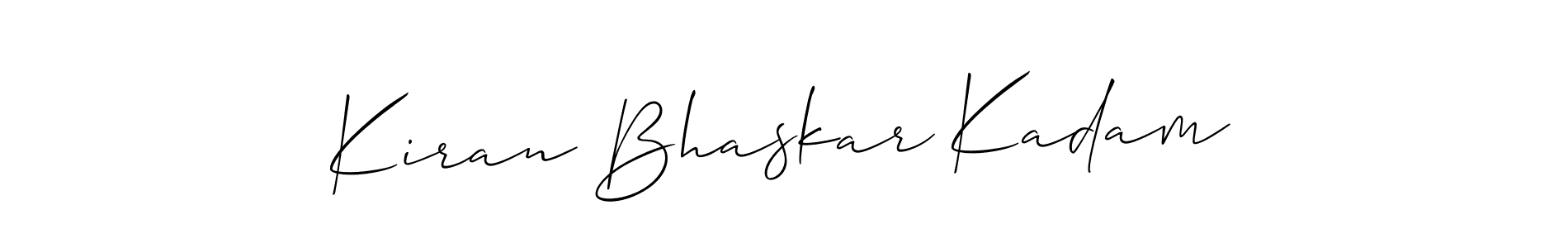 You should practise on your own different ways (Allison_Script) to write your name (Kiran Bhaskar Kadam) in signature. don't let someone else do it for you. Kiran Bhaskar Kadam signature style 2 images and pictures png