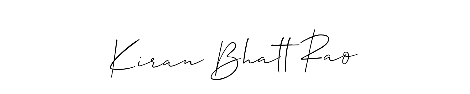 How to make Kiran Bhatt Rao signature? Allison_Script is a professional autograph style. Create handwritten signature for Kiran Bhatt Rao name. Kiran Bhatt Rao signature style 2 images and pictures png