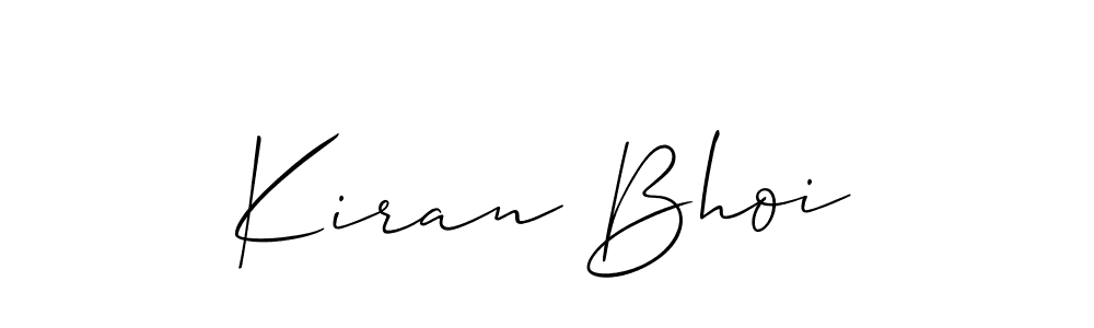 How to make Kiran Bhoi name signature. Use Allison_Script style for creating short signs online. This is the latest handwritten sign. Kiran Bhoi signature style 2 images and pictures png