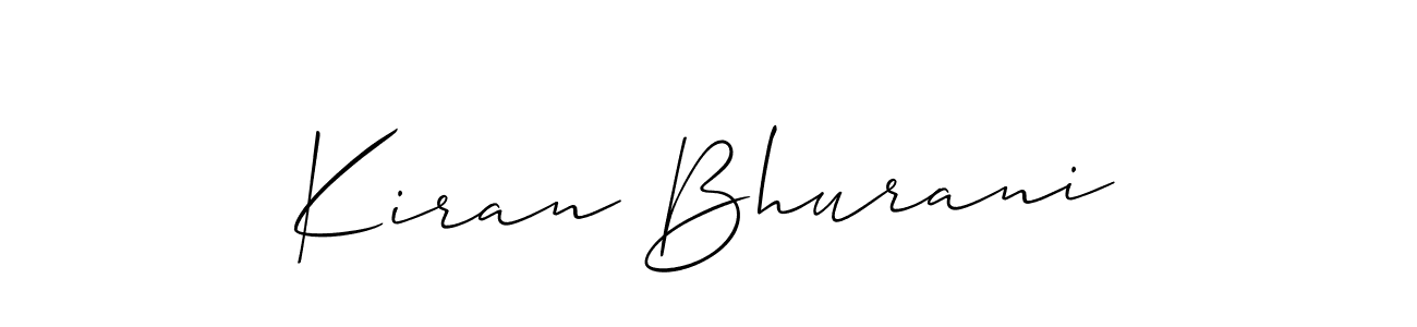 You should practise on your own different ways (Allison_Script) to write your name (Kiran Bhurani) in signature. don't let someone else do it for you. Kiran Bhurani signature style 2 images and pictures png