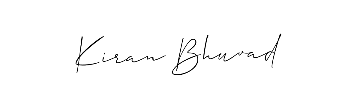 Design your own signature with our free online signature maker. With this signature software, you can create a handwritten (Allison_Script) signature for name Kiran Bhuvad. Kiran Bhuvad signature style 2 images and pictures png