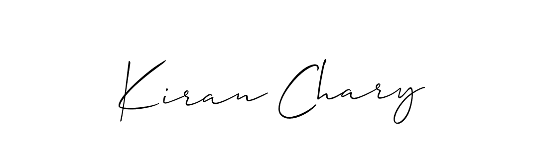 You should practise on your own different ways (Allison_Script) to write your name (Kiran Chary) in signature. don't let someone else do it for you. Kiran Chary signature style 2 images and pictures png