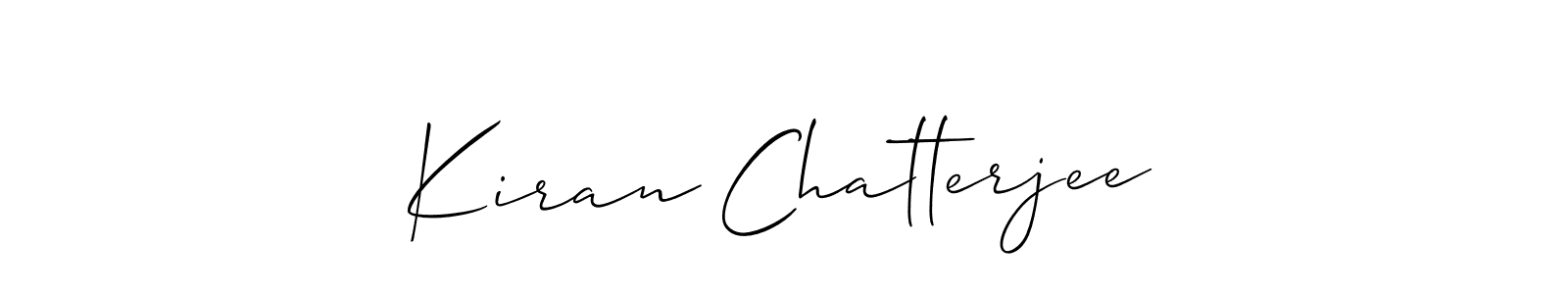 Also You can easily find your signature by using the search form. We will create Kiran Chatterjee name handwritten signature images for you free of cost using Allison_Script sign style. Kiran Chatterjee signature style 2 images and pictures png