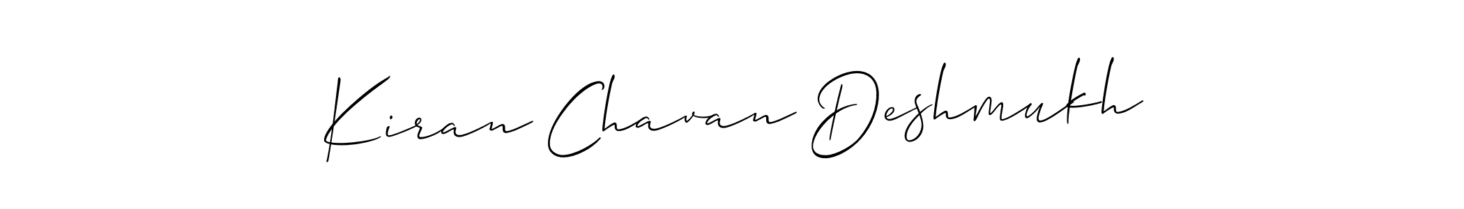 Make a beautiful signature design for name Kiran Chavan Deshmukh. With this signature (Allison_Script) style, you can create a handwritten signature for free. Kiran Chavan Deshmukh signature style 2 images and pictures png