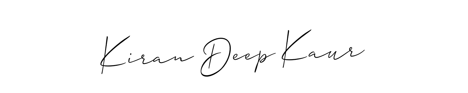 Also we have Kiran Deep Kaur name is the best signature style. Create professional handwritten signature collection using Allison_Script autograph style. Kiran Deep Kaur signature style 2 images and pictures png