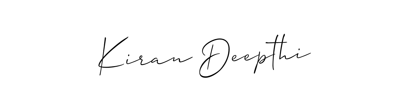 This is the best signature style for the Kiran Deepthi name. Also you like these signature font (Allison_Script). Mix name signature. Kiran Deepthi signature style 2 images and pictures png