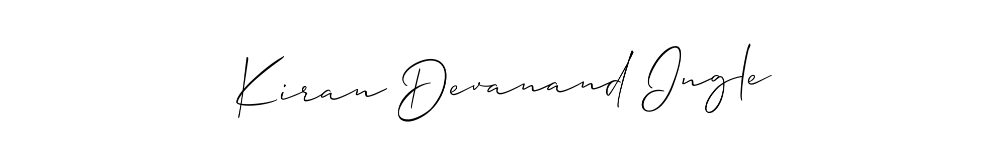 Make a short Kiran Devanand Ingle signature style. Manage your documents anywhere anytime using Allison_Script. Create and add eSignatures, submit forms, share and send files easily. Kiran Devanand Ingle signature style 2 images and pictures png