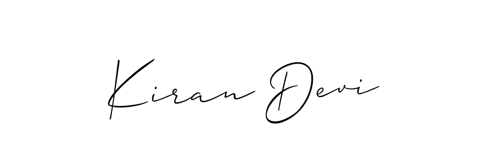 Allison_Script is a professional signature style that is perfect for those who want to add a touch of class to their signature. It is also a great choice for those who want to make their signature more unique. Get Kiran Devi name to fancy signature for free. Kiran Devi signature style 2 images and pictures png