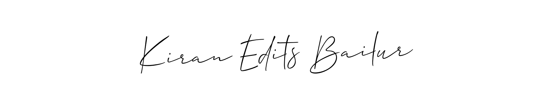 Allison_Script is a professional signature style that is perfect for those who want to add a touch of class to their signature. It is also a great choice for those who want to make their signature more unique. Get Kiran Edits Bailur name to fancy signature for free. Kiran Edits Bailur signature style 2 images and pictures png