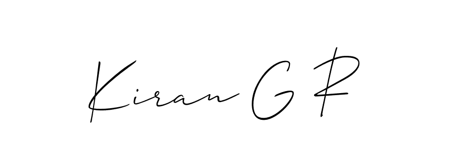 This is the best signature style for the Kiran G R name. Also you like these signature font (Allison_Script). Mix name signature. Kiran G R signature style 2 images and pictures png