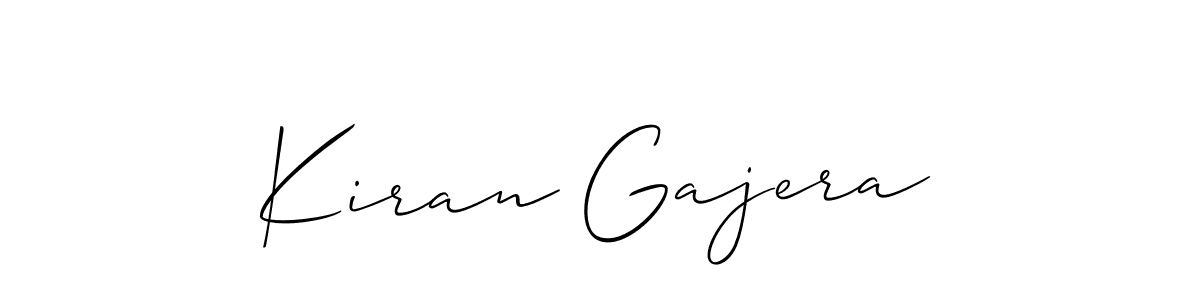 How to make Kiran Gajera signature? Allison_Script is a professional autograph style. Create handwritten signature for Kiran Gajera name. Kiran Gajera signature style 2 images and pictures png