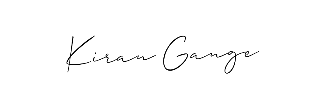 Kiran Gange stylish signature style. Best Handwritten Sign (Allison_Script) for my name. Handwritten Signature Collection Ideas for my name Kiran Gange. Kiran Gange signature style 2 images and pictures png