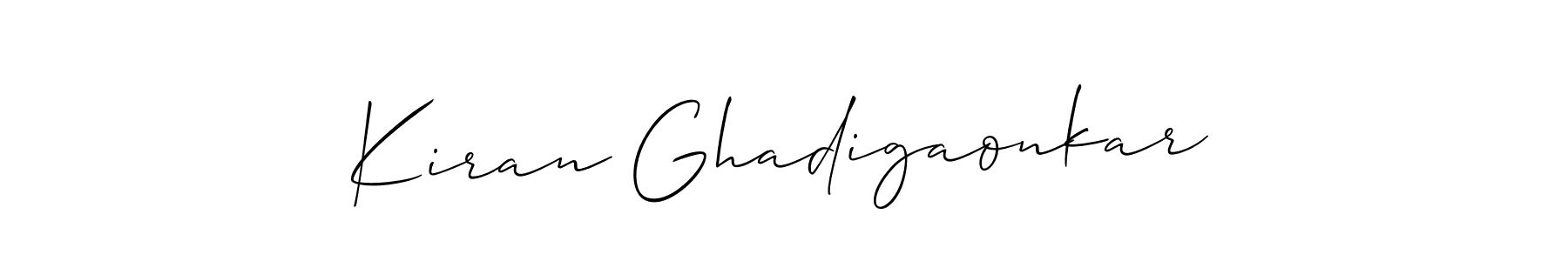 Use a signature maker to create a handwritten signature online. With this signature software, you can design (Allison_Script) your own signature for name Kiran Ghadigaonkar. Kiran Ghadigaonkar signature style 2 images and pictures png