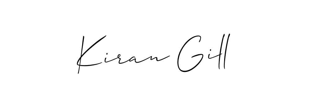 Best and Professional Signature Style for Kiran Gill. Allison_Script Best Signature Style Collection. Kiran Gill signature style 2 images and pictures png