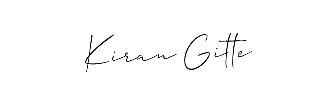 Here are the top 10 professional signature styles for the name Kiran Gitte. These are the best autograph styles you can use for your name. Kiran Gitte signature style 2 images and pictures png