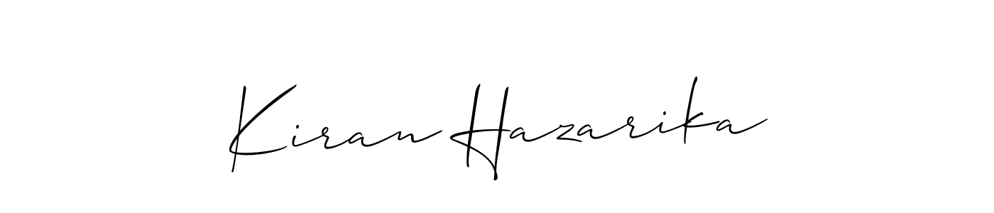 It looks lik you need a new signature style for name Kiran Hazarika. Design unique handwritten (Allison_Script) signature with our free signature maker in just a few clicks. Kiran Hazarika signature style 2 images and pictures png