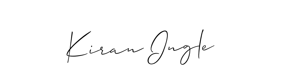 Similarly Allison_Script is the best handwritten signature design. Signature creator online .You can use it as an online autograph creator for name Kiran Ingle. Kiran Ingle signature style 2 images and pictures png