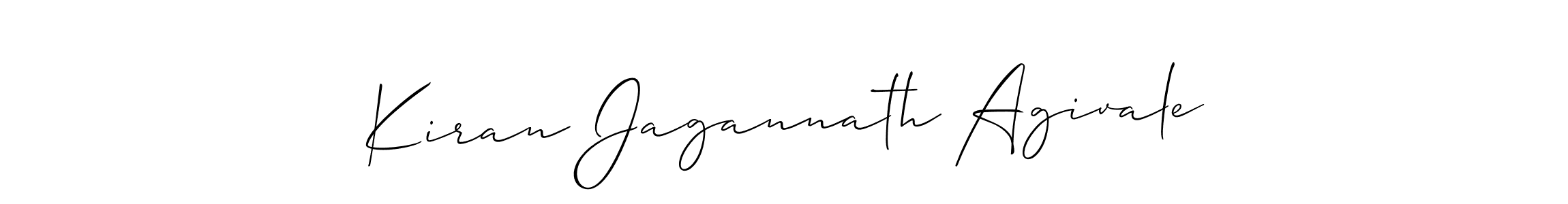 Make a beautiful signature design for name Kiran Jagannath Agivale. With this signature (Allison_Script) style, you can create a handwritten signature for free. Kiran Jagannath Agivale signature style 2 images and pictures png