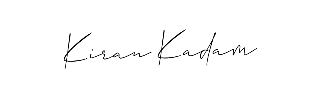 You should practise on your own different ways (Allison_Script) to write your name (Kiran Kadam) in signature. don't let someone else do it for you. Kiran Kadam signature style 2 images and pictures png